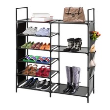 Large Capacity Shoe Storage Rack - Cabinet Organizer Shelf with Side Pockets USA Shoe Cabinet price