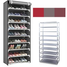 Shoe Rack 10 Layers 9 Shelf Shoes Standing Cabinet Storage Organizer Dustproof Shoe Cabinet price