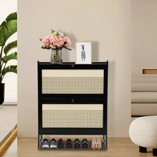 Natural Rattan Shoe Cabinet, Free Standing Shoe Racks, Shoe Cabinet Shoe Cabinet price