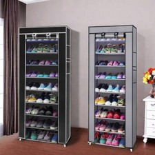 Shoe Rack 10 Layers 9 Shelf Shoes Storage Organizer Cabinet Dustproof Standing Shoe Cabinet price
