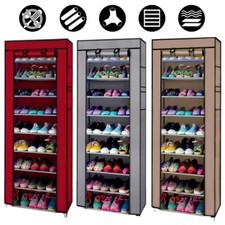 10 Tier Shoe Rack Shelf Storage Closet Organizer Cabinet Saving Dustproof Stand Shoe Cabinet price