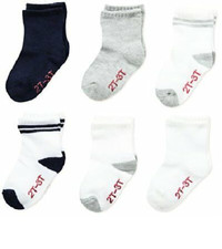 Hanes Childrens / Toddler Boys 6-Pack Crew Socks Size 2T-3T BUY MORE & SAVE 25%! Boys' Socks price
