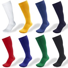 Plain Football Socks Hockey Soccer Rugby Kids Boys Mens Sports School PE Boys' Socks price