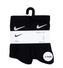 Kids Nike 6-Pack Dri-FIT Performance Crew Socks size 5-7 black Boys' Socks price