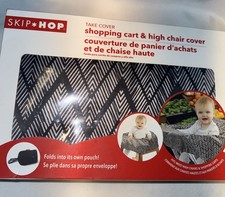 Skip Hop 2-in-1 Shopping Cart And High Chair Cover Dark Grey & White ~ NEW High Chair Cover price