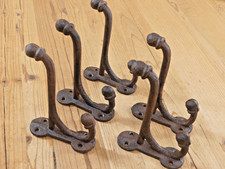 5 LONG RUSTIC ACORN COAT HOOKS HAT HALL TREE ENTRY WAY RESTORATION LARGE TOWEL Hall Tree price