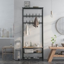 GRAVEE Entryway Coat Rack with Shoe Bench, 10 Hooks Storage Hall Tree Bench Hall Tree price