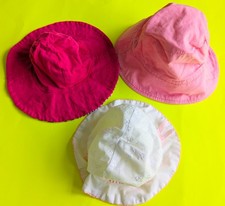 Unbranded Newborn Baby Girls Summer Hats 0-6m - Lot of 3 Baby Hat price