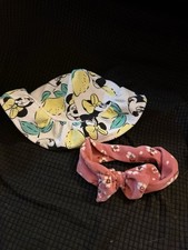 Disney Baby Minnie Mouse Multicolor Sun Hat & Bow Headband Set, One Size Baby Hat price