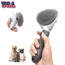 Pets Grooming Brush Self-Cleaning Dog & Cat Hair Remover Deshedding Massage Comb Brush price
