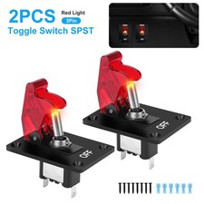 2x LED Lighted Toggle Switch 12V DC 20A 2 Pin On/Off SPST Rocker Switch for Car Switches price