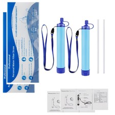 2xOutdoor Water Purifier Personal Purification Straw Suitable for Hiking,Camping Water Purifier price