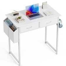 JHK 32 inch Home Office Small Computer Desk Small Table with 2 Fabric Drawers Office Desk price
