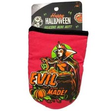 NEW Disney Halloween Silicone Mini Oven Mitts, Evil Queen, Pink, 2 Mitts, Mini / Midi Ovens price