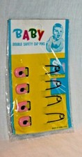 NEW IN PACKAGE  SET OF 4 VINTAGE BABY DOUBLE SAFETY DIAPER PINS PINK Baby Safety Set price