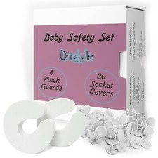 BABY SAFETY SET  4 FINGER PINCH GUARD - 30 OUTLET COVERS FOR CHILD SAFETY Baby Safety Set price