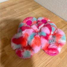 Colorful Fuzzy Kids Slippers Girls' Slippers price