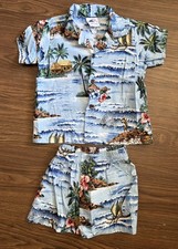 Nui Nalu Hawaiian Outfit Set Toddler Boys 2T Button Shirt & Shorts Tropical Baby Shirt price