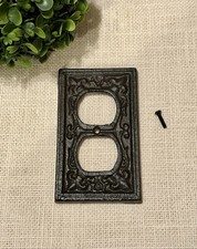 Vtg Brown Farmhouse Cast Iron Wall Outlet Covers Plug Switch Plate Cover Socket Outlet Cover price