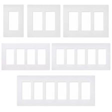 Unbreakable Screwless Wall Plate Decora Outlet Switch Cover 1-6 Gang White UL Outlet Cover price