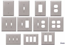 Brushed Satin Nickel Wall Switch Plate Outlet Cover Toggle Rocker GFI Outlet Cover price