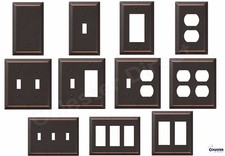 Oil Rubbed Bronze Wall Switch Plate Outlet Cover Toggle Rocker GFI Metal Outlet Cover price