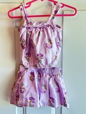 Baby Girls size 12 months CARTERS Purple Floral 2pc Smocked Tank & Skirt Summer Baby Skirt price