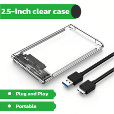 2.5" USB 3.0 SATA External Hard Drive Enclosure Clear Case for SSD HDD Plug&Play HDD Enclosures price