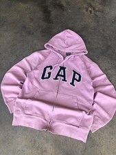 Pink Gap Women’s y2k Hoodie Zip Up Small Boxy Fit Women's Sweatshirt price
