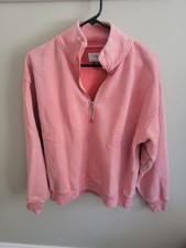 American Eagle Everyday Luxe Quarter Zip New W/O Tag Pink Women's L/S Pullover Women's Sweatshirt price