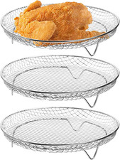 3 Pack 8 Inch Round Air Fryer Racks, Stainless Steel Air Fryer Mesh Tray Stackab Fryers price