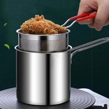 Stainless Steel Deep Fryer With Frying Basket Multifunctional Small Pot Kitchen Fryers price