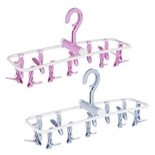 ZACI 2 Pack Clothes Drying Rack,12 Clips Laundry Rack Blue, Purple Clothes Drying Rack price