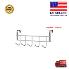 Kitchen Cabinet Rack Hook Cloth Storage Hanger Bathroom Towel Door Metal 5 Hooks Bathroom Hooks price