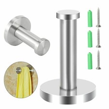 1/4pcs Brushed Bathroom Towel Robe Coat Stainless Steel Wall Hook Door Hanger Bathroom Hooks price