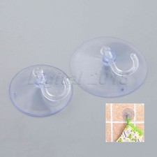 60/80mm Suction Cup Hooks Bathroom Kitchen Wall Window Glass Hanger 5Pcs Bathroom Hooks price