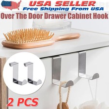2x Door Hook Hanger Kitchen Coat Wall Storage Over Hanging Towel Hooks Bathroom Bathroom Hooks price