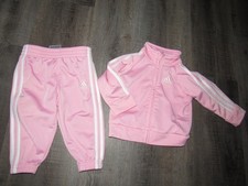ADIDAS Girl's Size 6 Months Pink Track Suit Warm Up Jacket Jogger Sweat Pants Baby Tracksuit price