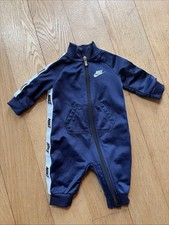 Nike Baby Tracksuit 3 Mo. Tricot Taping Long Sleeve Zip Up Navy Blue One Piece Baby Tracksuit price
