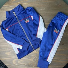 Levi’s Boys 2 Piece Outfit Set Tracksuit Jacket & Pants Blue Size 12 Months EUC Baby Tracksuit price