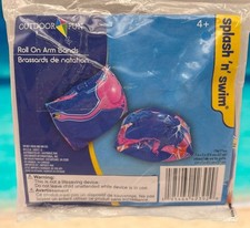 Swimming Pool Pink Flamingo Arm Bands Floaties Roll On for Kids Splash n Swim Kids' Arm Bands price