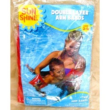 Sunshine Kids Red Floatation Arm Bands Double‑Layer Swim Training Aids, Ages 3–6 Kids' Arm Bands price