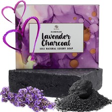 Lavender Charcoal Soap Bar - Natural Organic Handmade Exfoliating Soap Baby Soap price