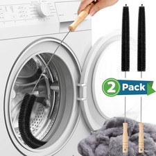2x Dryer Vent Cleaning Brush Lint Dust Pet Hair Remover Refrigerator Coil Tool Lint Removers price