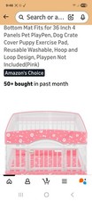 NEW Puppy/Small Dog Play Pen Bottom/Exercise Pad & Mesh Cover, Washable! Playpen Bed price