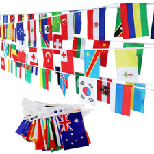 International 100 Countries String Flag Bunting Pennant Banner 82 Feet Festival Flags & Pennants price