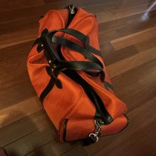 Polo Ralph Lauren Orange/Black Solid Travel Duffle Bag Zip w/ Shoulder Strap Travel Bag price