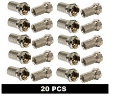 New 20 Pack F Type Male Twist On Connectors For Rg6 Coaxial Coax Antenna Cable Satellite Cable price