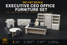 HO Scale Executive Office Furniture Set Manager Desk Corporate Office 1/87 Executive Furniture Set price