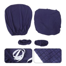 1 Set Reusable Blue Polyester Office Chair Covers Ergonomic Cushion Protector Executive Furniture Set price